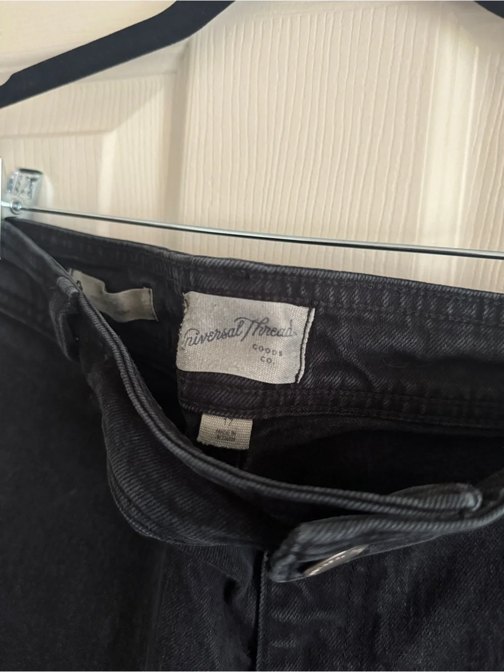 High-Rise Wide Ankle Jeans in Faded Black | Universal Thread, Size 17